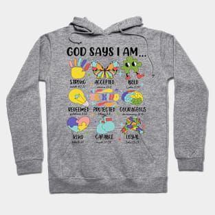 God Says I Am Strong Accepted Bold Autism Awareness Hoodie